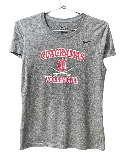 Nike Dri Fit Gray Sport For Women T Shirt Medium