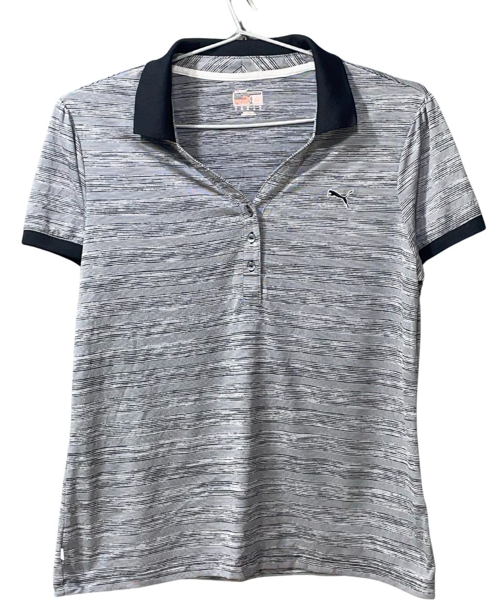 Puma Gray Sport For Women Polo T Shirt Medium