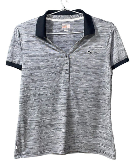 Puma Gray Sport For Women Polo T Shirt Medium