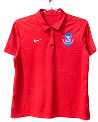 Nike Red Sport For Women Polo T Shirt Large