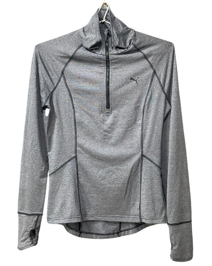 Puma Gray Sport For Women Polo T Shirt Small