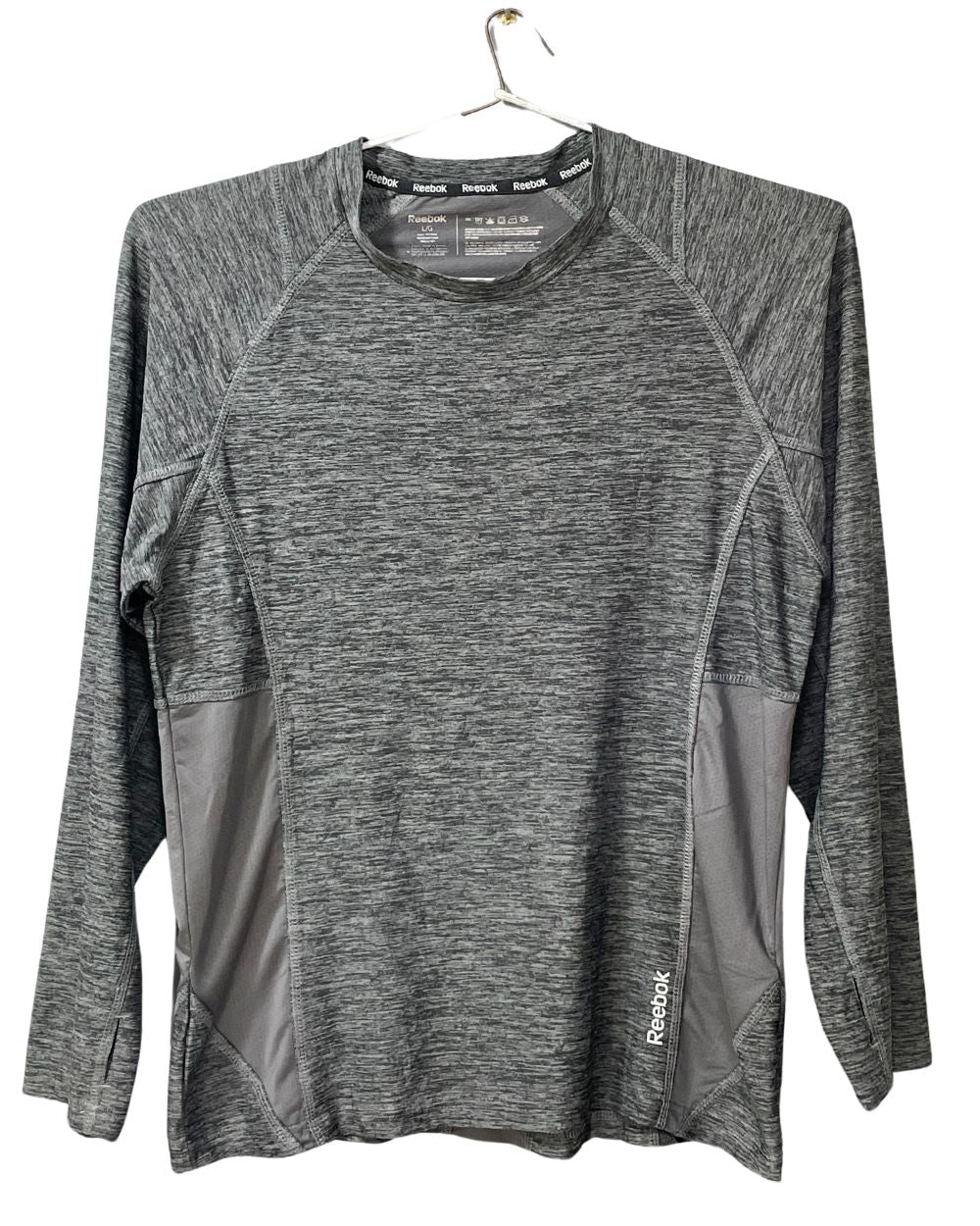 Reebok Gray Sport For Women T Shirt Large