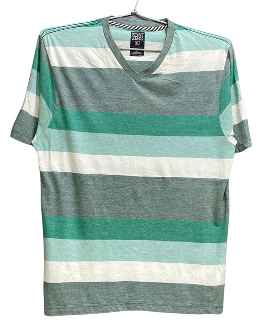 Point Zero Green Cotton T Shirt For Men Medium