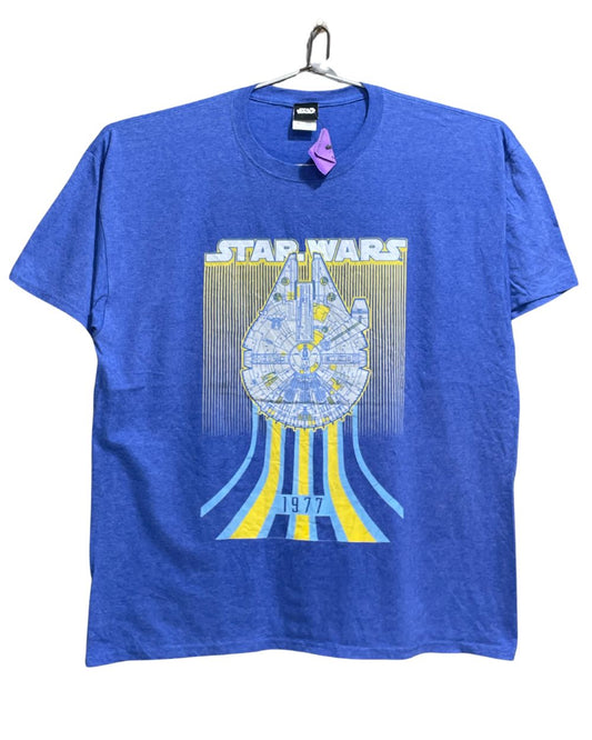 Star Wars Blue Cotton T Shirt For Men X Large