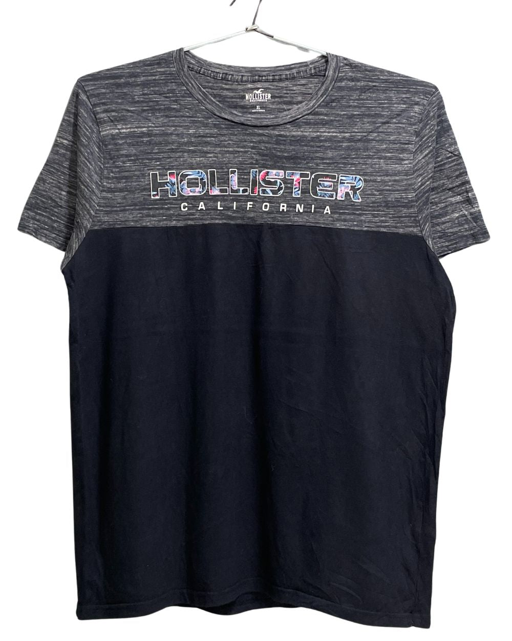 Hollister Black Cotton T Shirt For Men XX Large