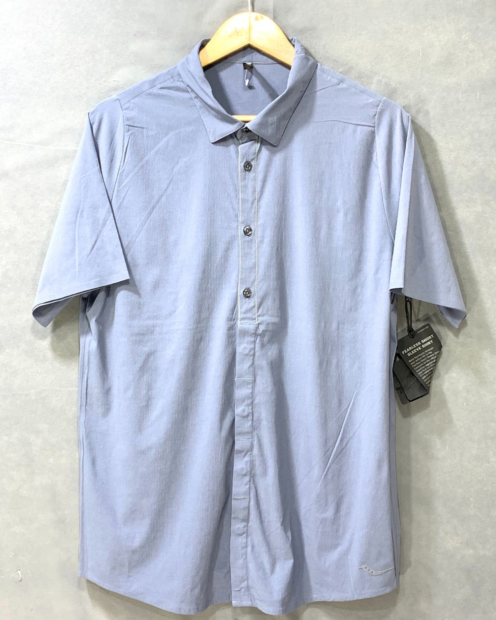 Saucony Blue Cotton Shirt For Men Medium