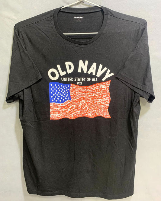 Old Navy Black Cotton T Shirt For Men X Large