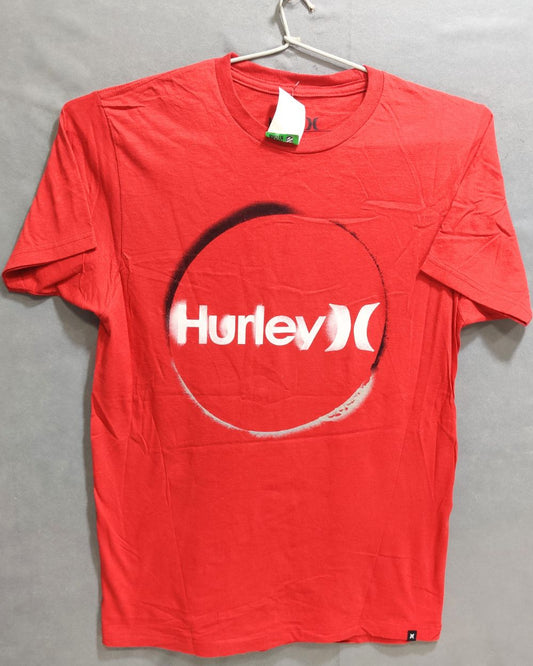 Hurley Red Cotton T Shirt For Men Large