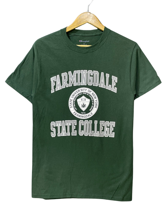 Champion Green Cotton T Shirt For Men Small