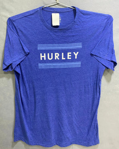 Hurley Blue Cotton T Shirt For Men Large
