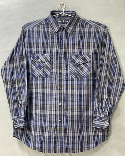 Polo Blue Cotton Shirt For Men XL