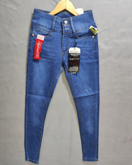 Red Bottom Blue Denim Jeans For Women Large