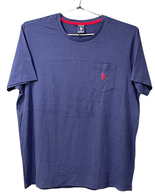 U.S Polo Assn Gray Cotton T Shirt For Men X Large