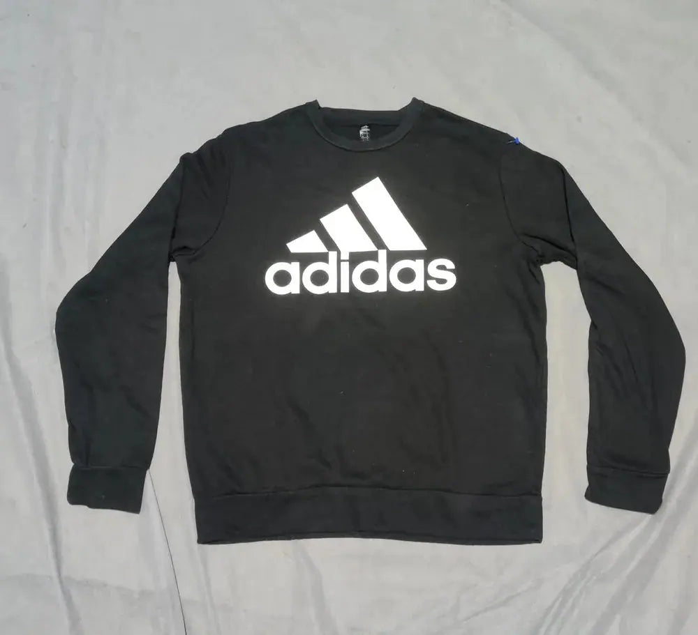 Adidas Men Cotton Fleece Black Sweatshirt M – Preloved Labels (view 2)