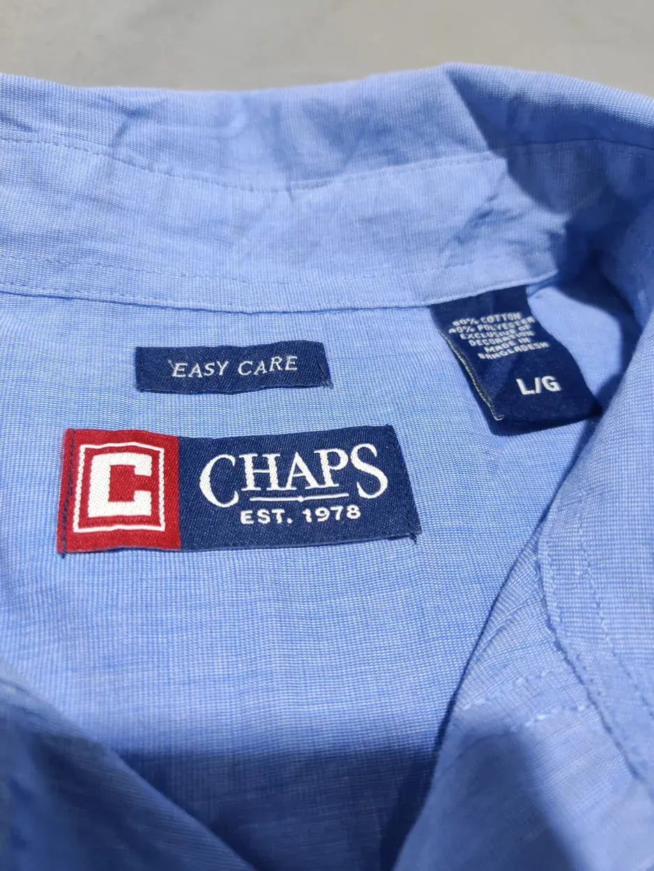 Chaps Men Cotton Blue Shirt L – Preloved Labels (view 3)