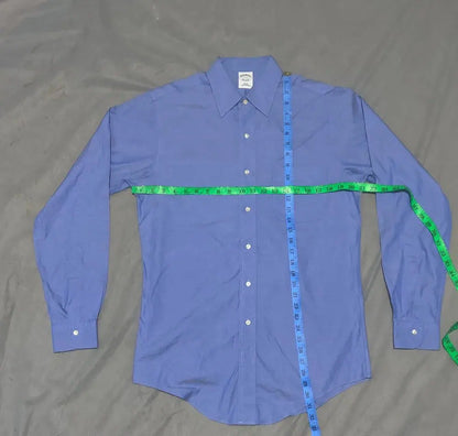 Aroors Brothers Men Cotton Blue Shirt M – Preloved Labels (view 4)