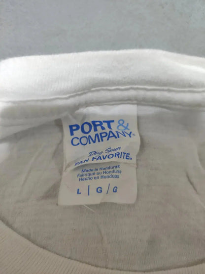 Port & Company Men Cotton White T Shirt L – Preloved Labels (view 3)