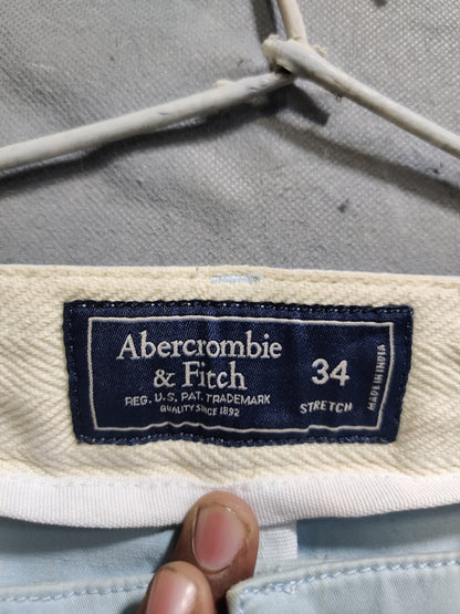 Abercrombie & Fitch Blue Cotton Short For Men M - Preloved Labels