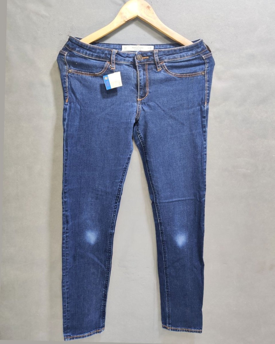Abercrombie & Fitch Blue Denim Jeans For Women Small - Preloved Labels