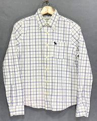 Abercrombie & Fitch Branded Original Blue Cotton Shirt For Men - Preloved Labels