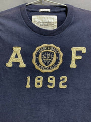 Abercrombie & Fitch Branded Original Blue Cotton T Shirt For Men - Preloved Labels