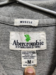 Abercrombie & Fitch Branded Original Cotton Gray Polo T Shirt For Men - Preloved Labels