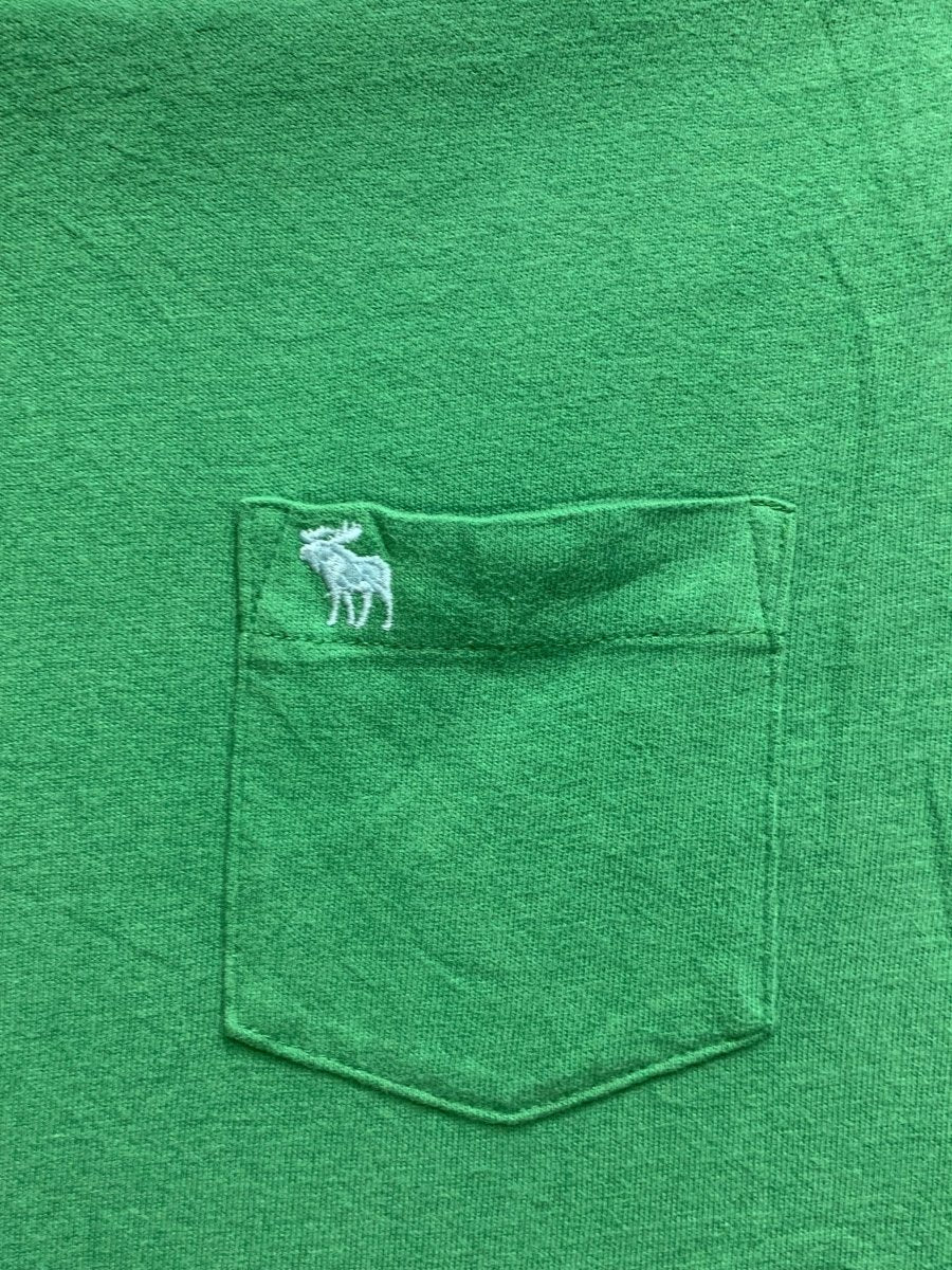 Abercrombie & Fitch Branded Original Green & Blue Cotton T Shirt For Men - Preloved Labels