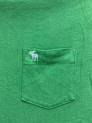 Abercrombie & Fitch Branded Original Green & Blue Cotton T Shirt For Men - Preloved Labels