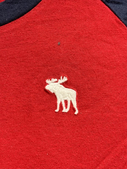 Abercrombie & Fitch Branded Original Red & Blue Cotton T Shirt For Kids - Preloved Labels
