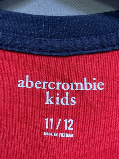 Abercrombie & Fitch Branded Original Red & Blue Cotton T Shirt For Kids - Preloved Labels