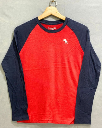 Abercrombie & Fitch Branded Original Red & Blue Cotton T Shirt For Kids - Preloved Labels