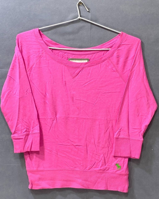 Abercrombie & Fitch Pink Sports For Women T Shirt Small - Preloved Labels