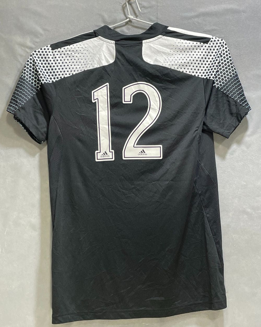 Adidas Black Polyester Jersey Sport For Women T Shirt Small - Preloved Labels