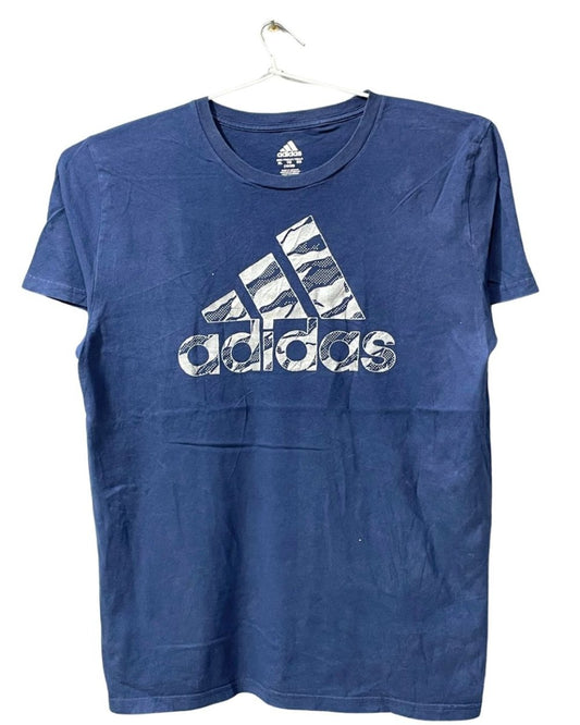 Adidas Blue Cotton T Shirt For Men L - Preloved Labels