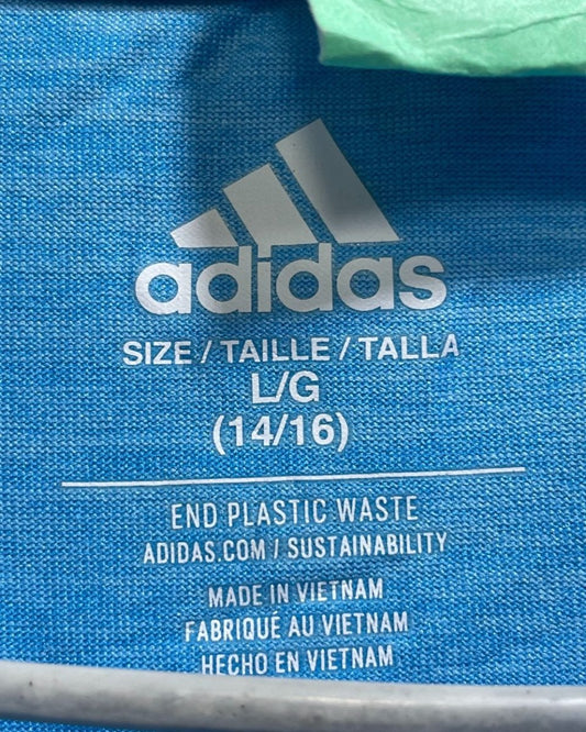 Adidas Blue For Boy Sports T Shirt 16 Years - Preloved Labels