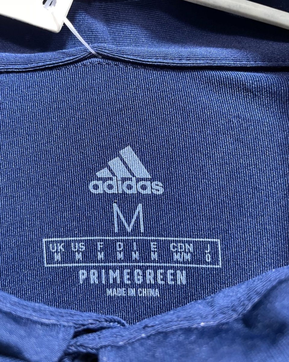 Adidas Blue Polyester Sport Polo T Shirt For Men Medium - Preloved Labels