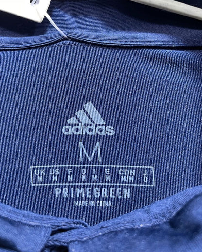 Adidas Blue Polyester Sport Polo T Shirt For Men Medium - Preloved Labels