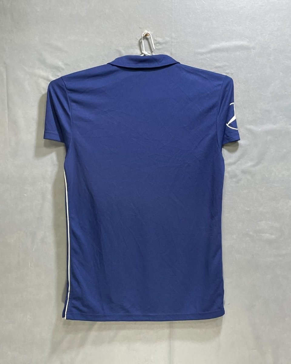 Adidas Blue Polyester Sport Polo T Shirt For Men Small - Preloved Labels