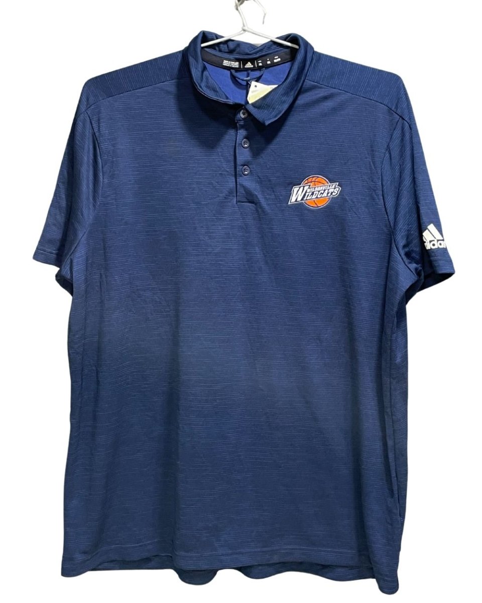 Adidas Blue Polyester Sport Polo T Shirt For Men XX Large - Preloved Labels
