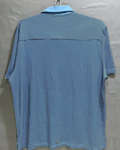 Adidas Blue Polyester Sport Polo T Shirt For Men XX Large - Preloved Labels