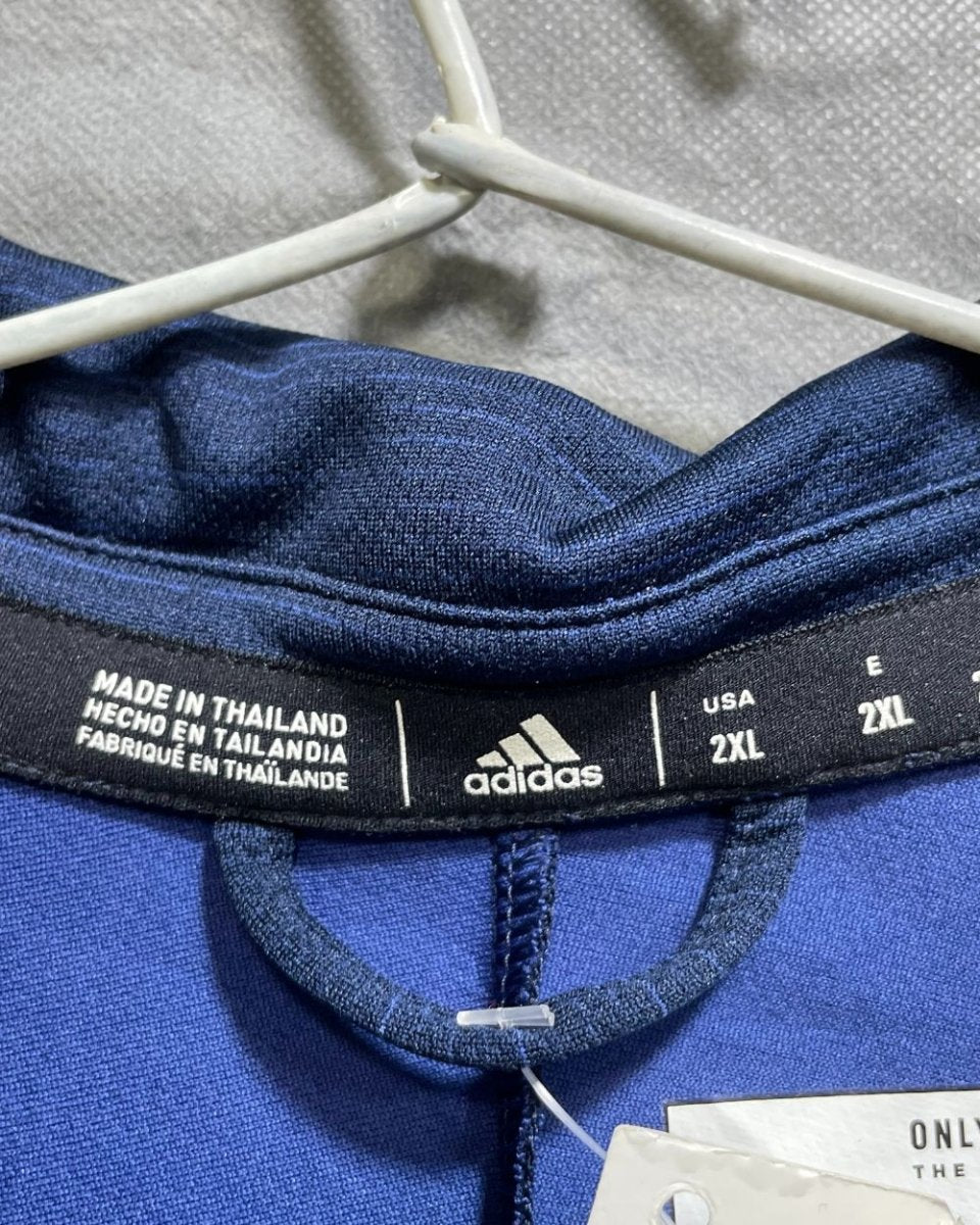 Adidas Blue Polyester Sport Polo T Shirt For Men XX Large - Preloved Labels