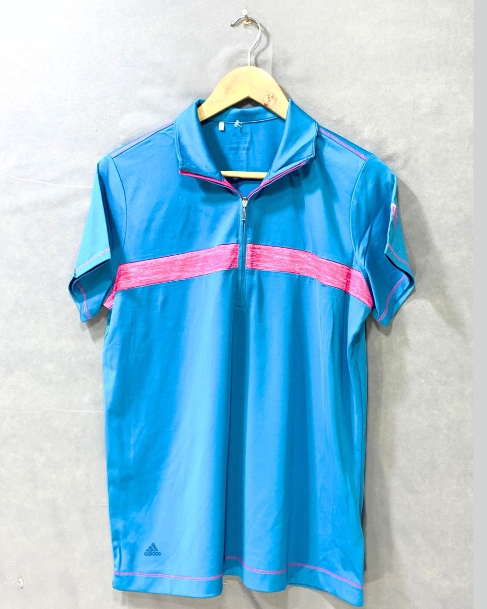 Adidas Blue Sports For Women Polo T Shirt L - Preloved Labels