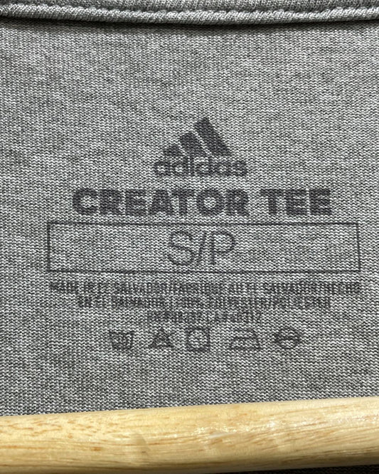 Adidas Grey Polyester Jersey Sport For Women T Shirt Small - Preloved Labels