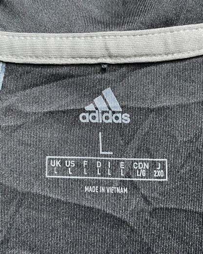 Adidas Grey Polyester Sport Polo T Shirt For Men Large - Preloved Labels
