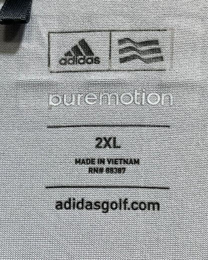 Adidas Grey Polyester Sport Polo T Shirt For Men XX Large - Preloved Labels