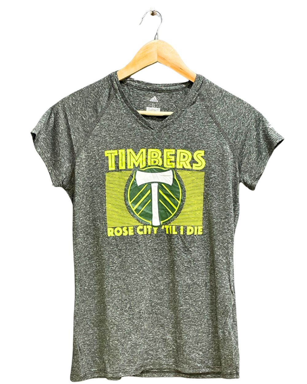 Adidas Grey Sport For Women T Shirt S - Preloved Labels