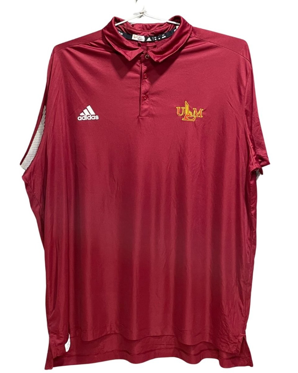 Adidas Maroon Polyester Sport Polo T Shirt For Men 3X Large - Preloved Labels
