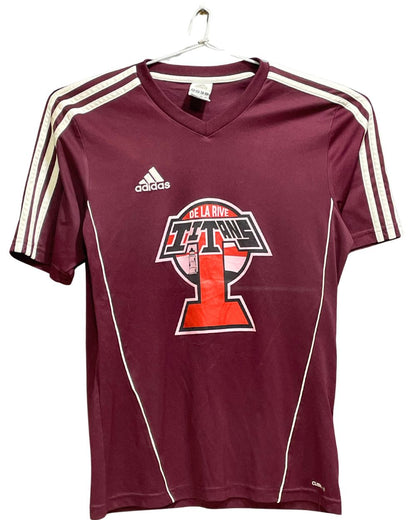 Adidas Maroon Sport For Women T Shirt Medium - Preloved Labels