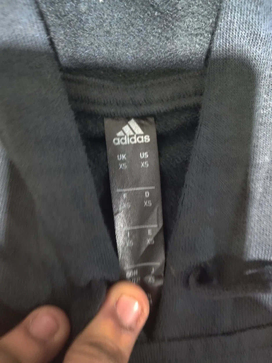 Adidas Men Cotton Fleece Black Hoodie XS – Preloved Labels (view 3)