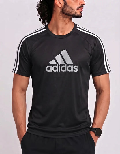 Adidas Men Polyester Black Sport T Shirt L – Preloved Labels